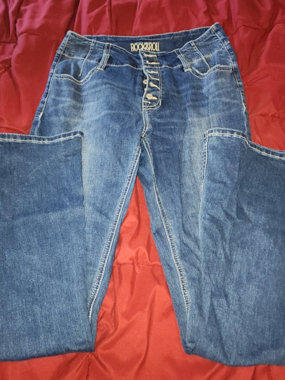 Rock & Roll Flare button fly jeans 30x34